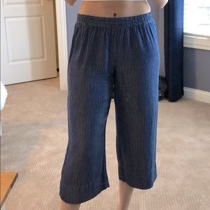 Blue Wide Leg Summer Pant